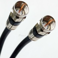 In-Wall RG-6 Coax Cable Quad Shield 18 AWG CL2 Anti-UV Jacket Assembled in USA