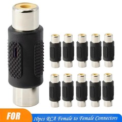 10-Pack AV RCA Audio Video Female to Female Connector Jack Coupler Adapter