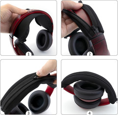 Headphone Headband Cover Headphones Replacement Band Headband Protector with Zip
