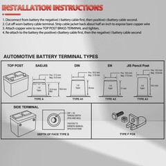 2PC PREMIUM 4 Way Car Battery Terminal Clamp Connectors Quick Release Disconnect