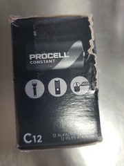 Duracell Procell Constant C12 Alkaline Batteries For Low Drain Devices 12 Count