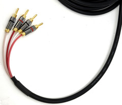 Blue Jeans Cable Canare 4S11 Bi-Wire Speaker Cables NL2FX SpeakON to Banana Male