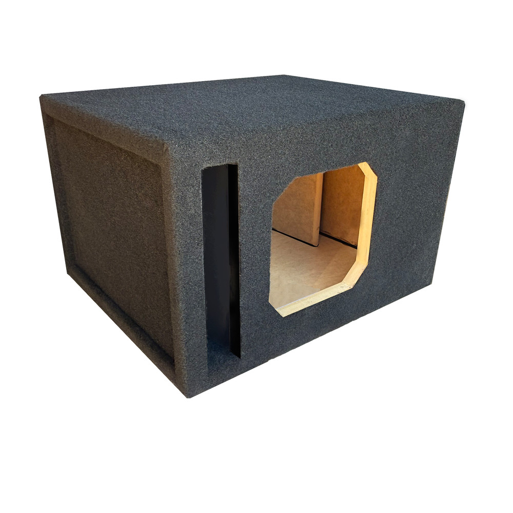 8 in Single Solo X Black Plush Carpeted Single Vented Enclosure – All 1 in Const