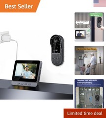 Wireless 1080P Doorbell Camera with Two-Way Audio & 170° View – No Subscription