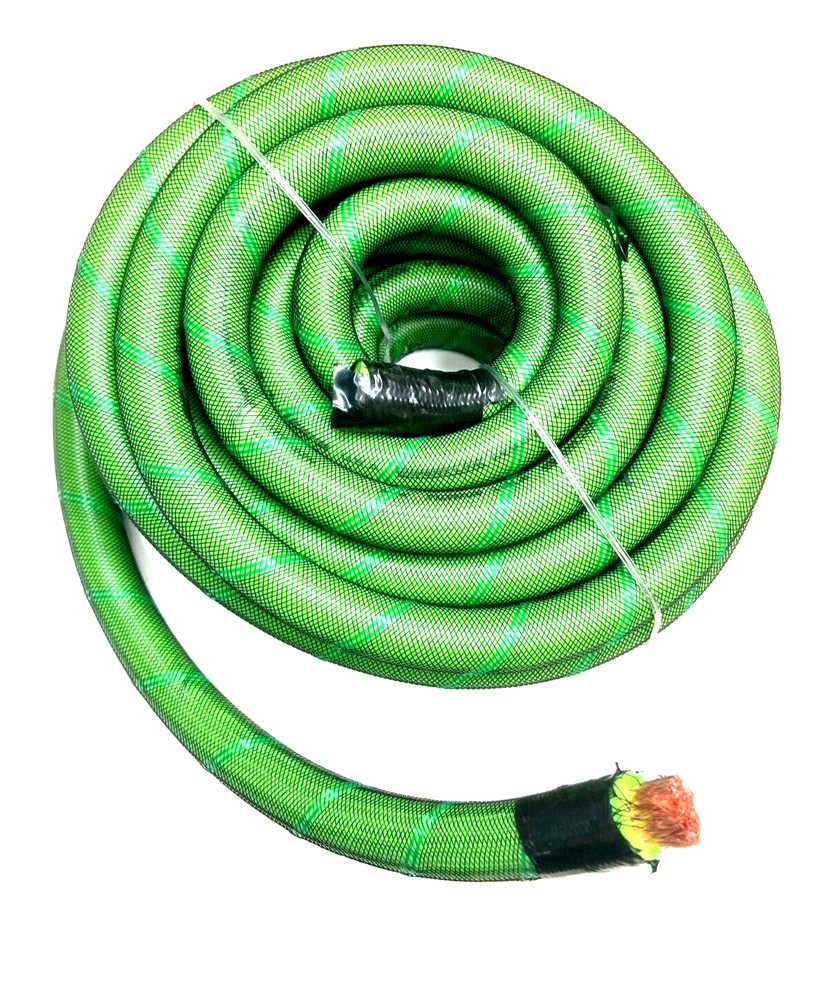 0 Gauge 20ft GREEN SNAKE SKIN OFC Wire Strands Copper Marine Cable 1/0 AWG