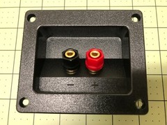 Speaker Terminal Cup Gold 5-Way Binding Post High Power – Rectangular – NEW