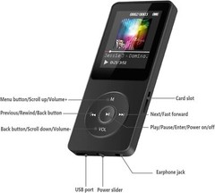 Portable Bluetooth 4.1 MP3 Player Media FM Radio Music Speake