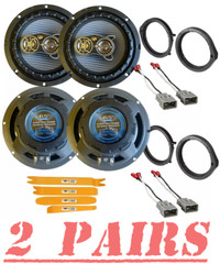 300W 4way 6.5″ Front/Rear Speakers for 2008-2022 Honda Accord & 2006-2021 Civic