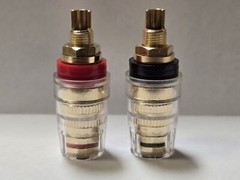 (5 Pairs) High Quality Gold plated 4mm Banana Jack Binding Post Tube Amp speaker