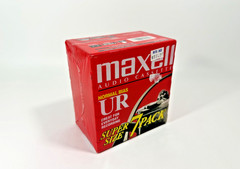 Maxell Audio Cassette Normal Bias UR 90 Super Size 7 Pack , NEW Factory Sealed