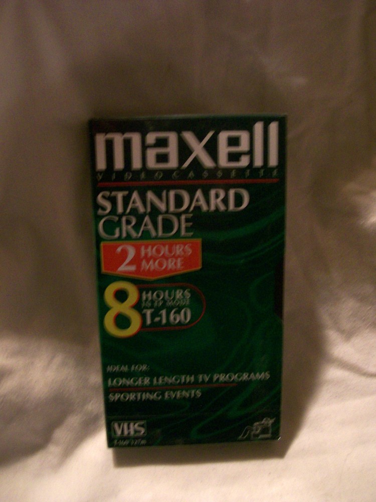 Maxell Standard Grade 2 Hours More 8 Hours in EP Mode T-160 (Sealed) BRAND NEW!!