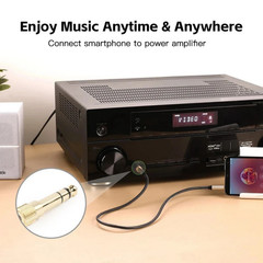 6.3mm 1/4″ Male plug to 3.5mm 1/8″ Female Jack Stereo Headphone Audio Adapter