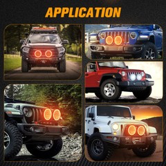 Pair 9inch Round LED Spot Flood Work Driving Lights DRL Fog Lamp 4×4 SUV Offroad