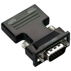 HDMI Female to VGA Male Converter with Audio Adapter Support 1080P Signal Output