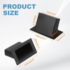 WG13470 Recessed Speaker Handle 134mm x 70mm Cabinet Box Handles 2 Pcs