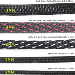 DIY Fever Wire Braided Mesh Tube Shock Absorber Densely Woven PET Nylon Sleeve