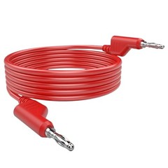 6pcs Stackable Banana to Banana Plug Test Cable Lead Set with 4mm Socket