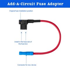 15PCS Fuse TAP Adapter Kit 12V 15 Amp 20Amp Car Add-a-circuit Mini ATM APM Blade