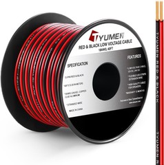 Heavy-Duty 40FT 18 Gauge Hookup Wire for LED Lights & Electrical Applications