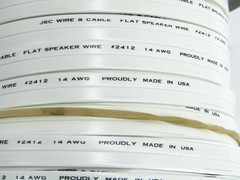 14 AWG Flat Speaker Wire 250ft Pure Copper PVC 2 Conductor Audio Cable USA Made