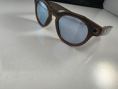 Oakley Meta HSTN Brown Smoke Prizm Deep Water lenses Polarized Smart Glasses