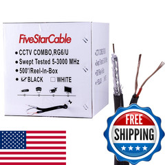 Five Star Fivestarcable Siamese Rg6 Coaxial Cable 18Awg Power Wire 500 Ft.