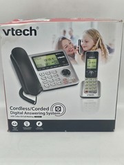 VTech CS6649 DECT 6.0 Expandable Corded Cordless Phone with Answering System