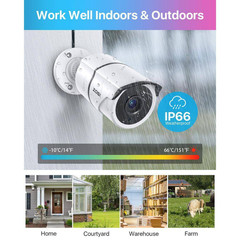 1080P Full HD TVI Hardwired Home Security Camera with Audio Recording 120 Ft. Ni