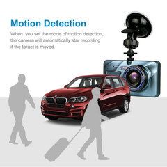 Touch Screen Dash Cam 4″ 1080P Dual Lens Car DVR Recorder Front And Rear Camera