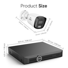 SANNCE 3MP Audio Recording POE Security Camera System 8CH 6MP NVR 2TB IP Network