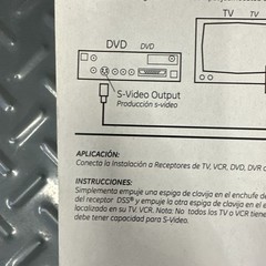 6 ft. GE S-Video Cable DVD TV AVR Satellite Receiver Black AV23244 {D1}
