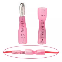 200pcs Heat Shrink Bullet Wire Connectors 22-10AWG Male Female Crimp Terminals