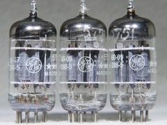 Matched Trio GE Five Star 5751/12AX7/ECC83 Triple Mica O-Getter USA Very Strong