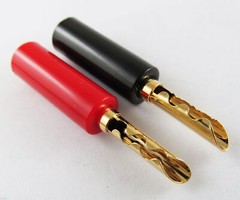 10pcs 4mm 24K Gold Plated BFA-Z Banana Plug Dual Screws Speaker Cable Connectors