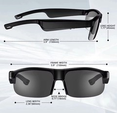 Glasses, Polarized Bluetooth Sunglasses, Built-in Mic & Speakers, Voice Assis…