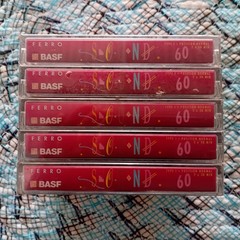 Lot of 10 BASF 60 & 90 Type I Blank Cassette Tape Made in Indonesia Nos Rare