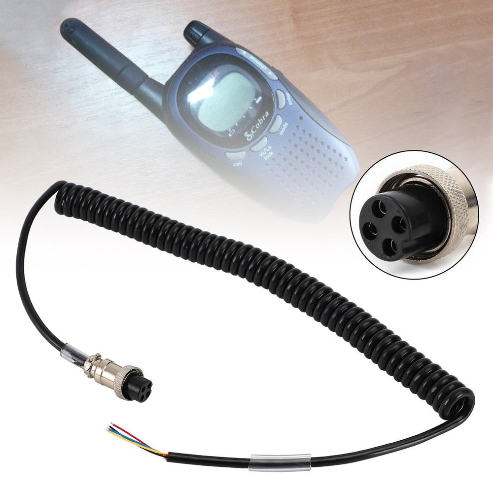 Durable Cb Radio Speaker Mic Microphone 4 Pin Cable For Pr550 Pr3100 PR4250