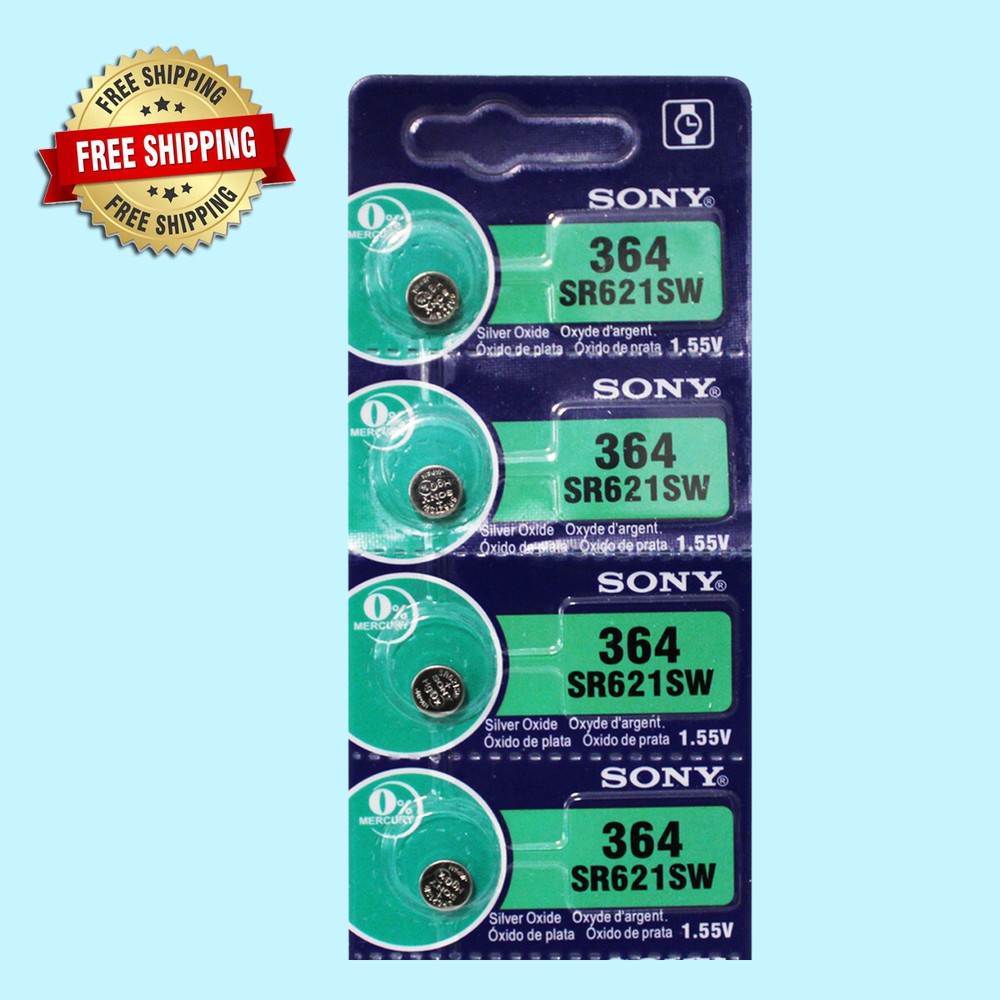 Sony 364 SR621SW Watch Battery (Exp 10/2030 ) 4Pc
