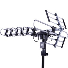 200 Miles 360 Degree UHF/VHF/FM Remote Control Outdoor 4K HDTV Amplified Antenna