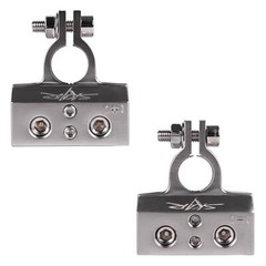 NEW SKAR AUDIO X2 1/0 TO 4 GAUGE TO X2 8 TO 10 GAUGE (+/-) BATTERY TERMINALS