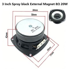 3 Inch 4Ω 8Ω 16Ohm 1W 2W 3W 5W 10W 20W Full-range Speaker Loudspeaker Waterproof