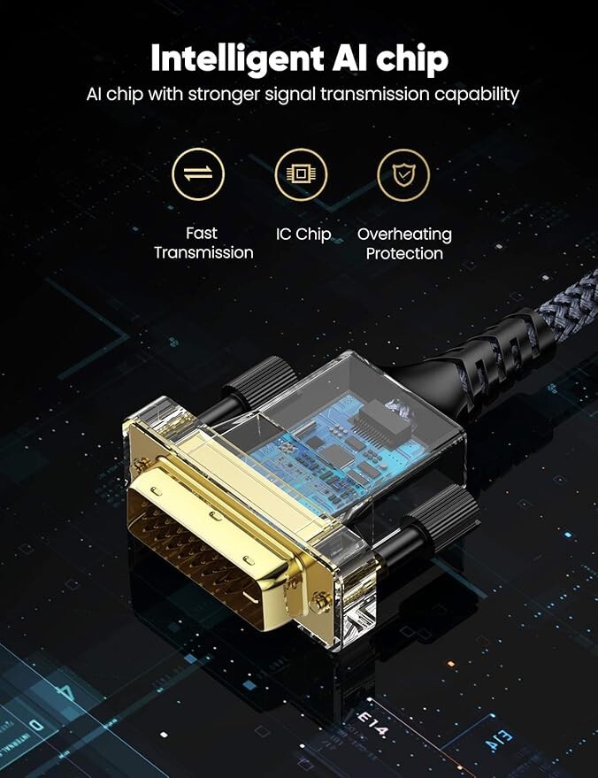 New HDMI A to DVI Adapter Cable 6Ft High Speed Gold-Plated Plug/Play Fast Ship