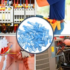 500X Insulated Female Male Spade Terminal Crimp Quick Disconnect Wire Connectors