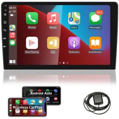 Android 10in 2 Din Touch Screen Car Stereo Radio Bluetooth WIFI Wireless Carplay