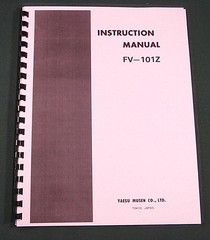 Yaesu FV-101Z Instruction Manual – Premium 28lb paper with protective covers!