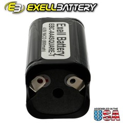 Exell Custom 4.8V 800mAh NiCd 4xAA Square Battery Pack with Tabs