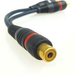 RCA 1 Female to 2 Male RCA 1 Male to 2 Female Audio Y-Converter Splitter Adapter