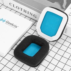 Geekria Velour Ear Pads for ASTRO Gaming A20 Headphones (Black Blue)