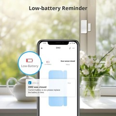 SONOFF DW2 WiFi Wireless Door Window Sensor Smart Home Security Automation Alarm