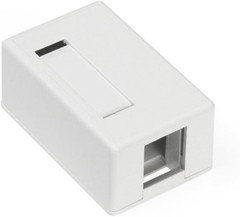 Versatile White 1-Port QuickPort Surface Mount Housing for Easy Installation